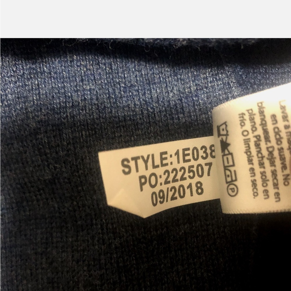 VINEYARD VINES Wool Blend 1/4 Zip Pullover in Blue/Black Size Medium - Picture 7 of 8